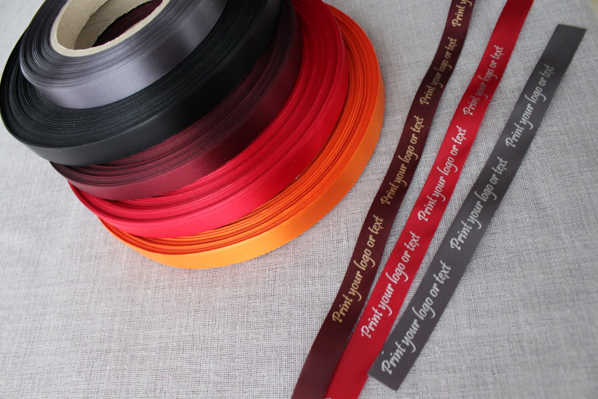 Sudraba druka, bordo, sarkana, oranža lenta, 15 mm